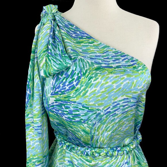 Kleid For Her Salwa Blouse Top Womens S One-shoulder Green Blue Spring S… - Picture 3 of 6